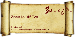 Zsemle Éva névjegykártya